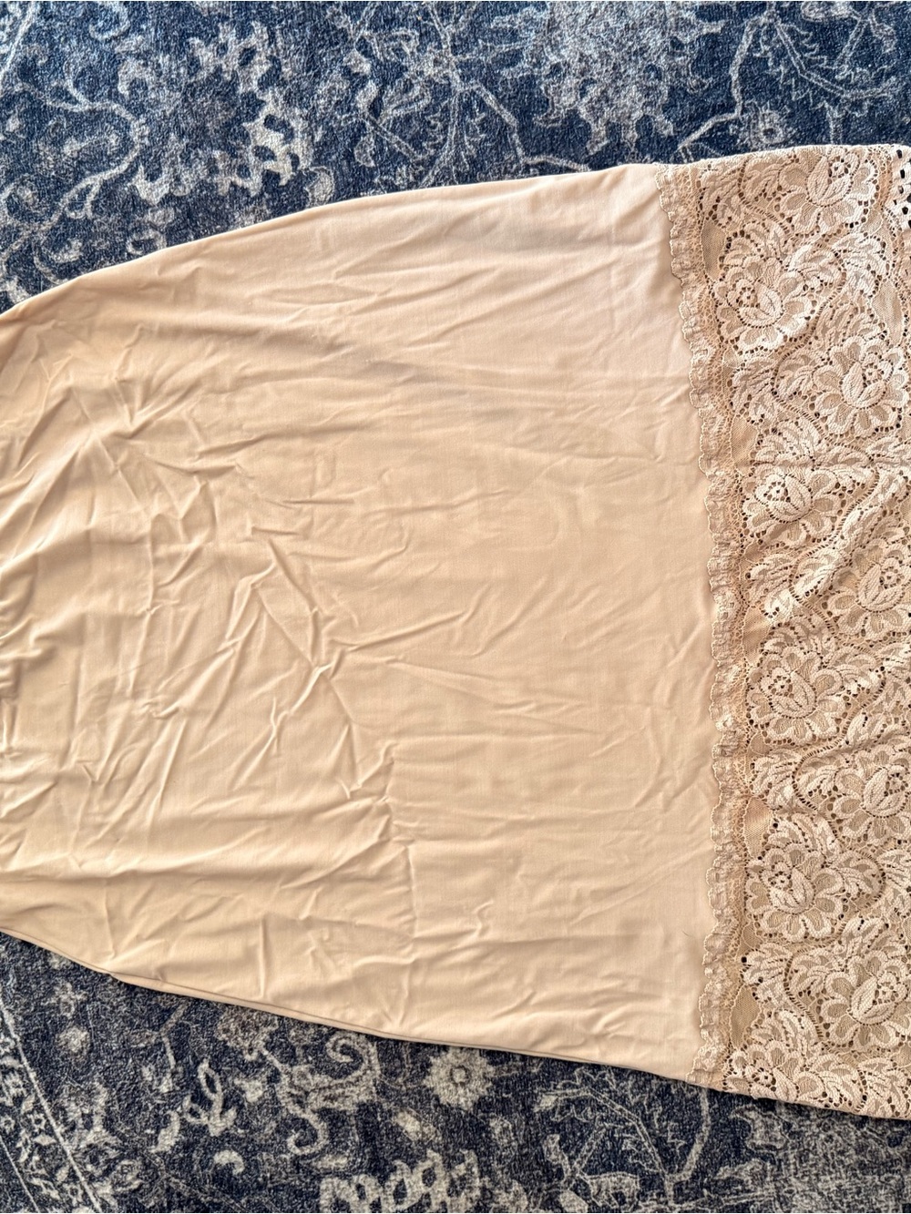 Vanity Fair Nude Beige Lace Slip